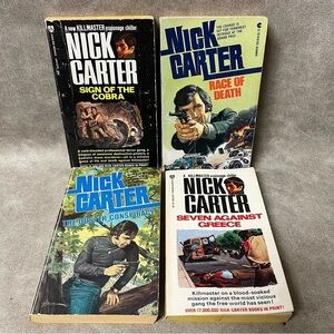 Nick Carter Set of 4 Paperpacks action adventure spy novels 1960's 70’s #4
